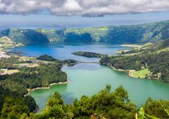 Lake on Sao Miguel island