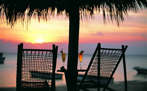 cocktails at sunset