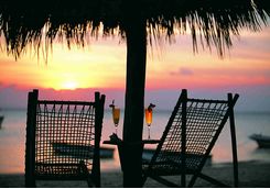cocktails at sunset