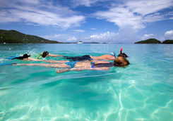 couple snorkeling 