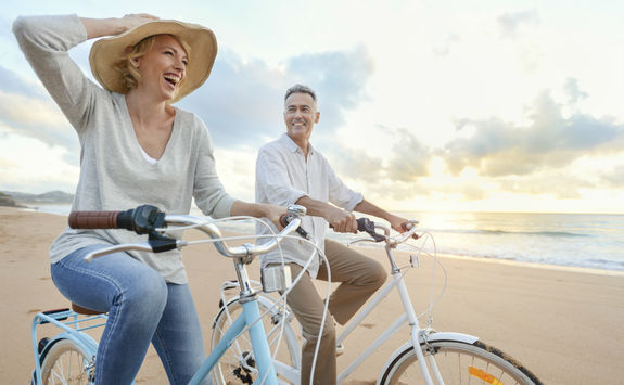 Bike ride on the beach