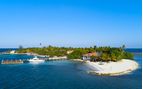 beach view of Raye Caye Island Resort