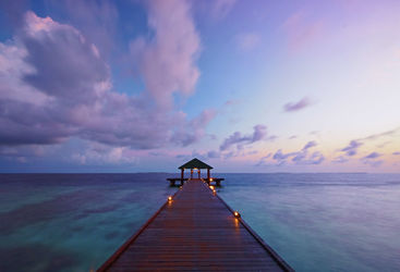 Beach Walkway at Sunset, Maldives